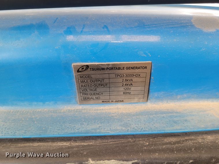 image for item BY9409 Tsurumi TPG3-3000HDX  generator