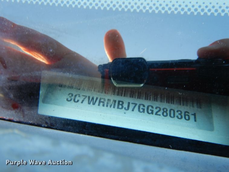 image for item DD6696 2016 Dodge Ram 5500  truck cab and chassis