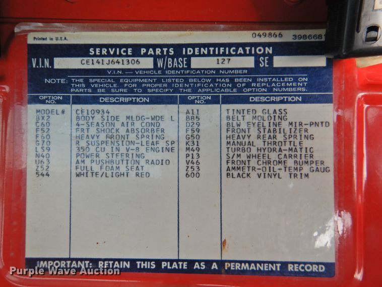 image for item DK2426 1971 Chevrolet C10  pickup truck