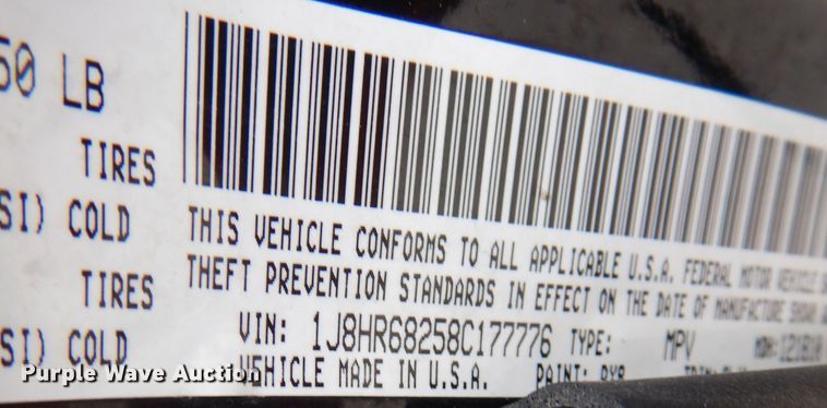 image for item DM1471 2008 Jeep Grand Cherokee Overland  SUV