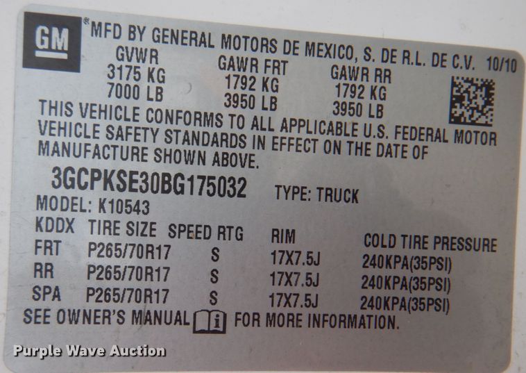 image for item DM3966 2011 Chevrolet Silverado 1500  Crew Cab pickup truck