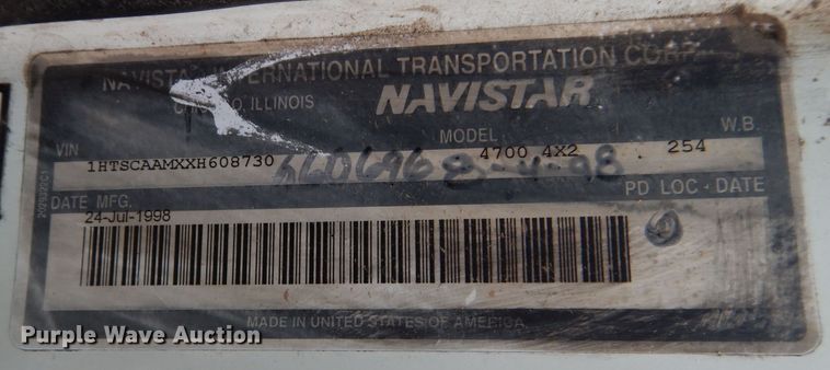 image for item DM4340 1999 International 4700  dump truck