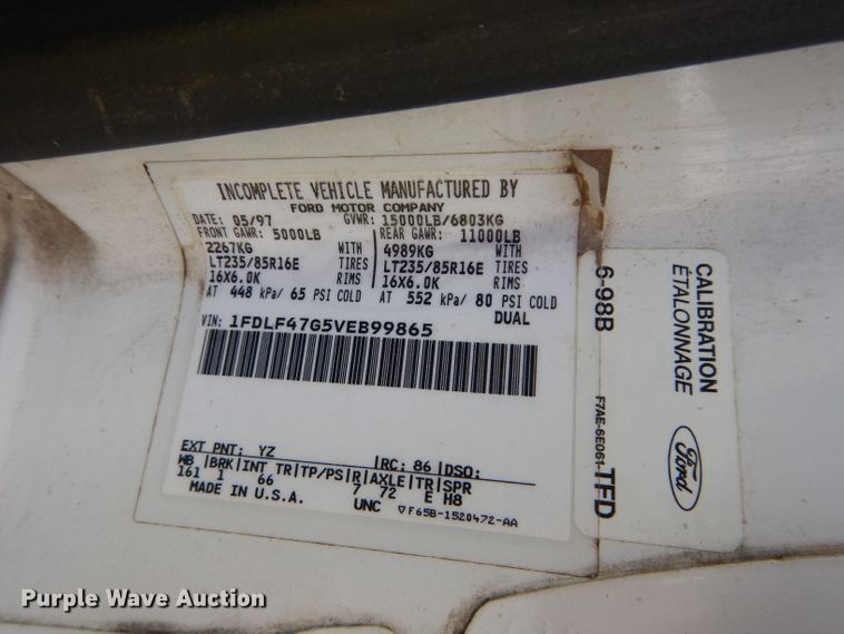 image for item DM4354 1997 Ford F450 Super Duty  dump truck