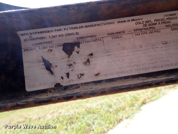 image for item DM5020 2006 PJ  utility trailer