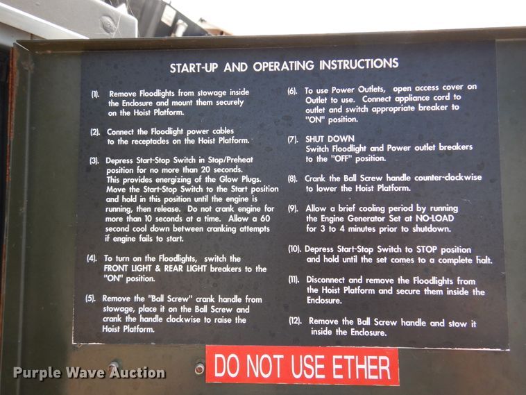 image for item DM6413 Kohler NF2D  light plant