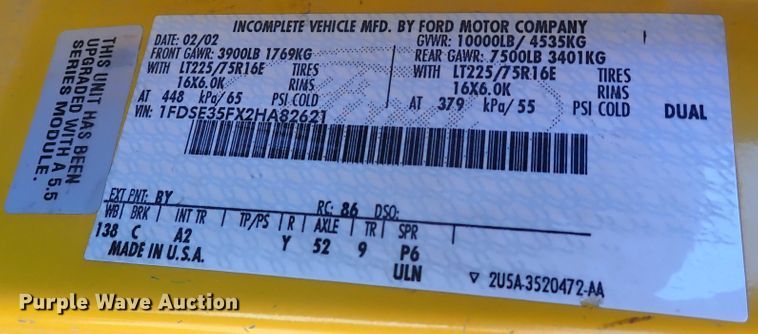 image for item DN1941 2002 Ford Econoline E350 Super Duty  school bus