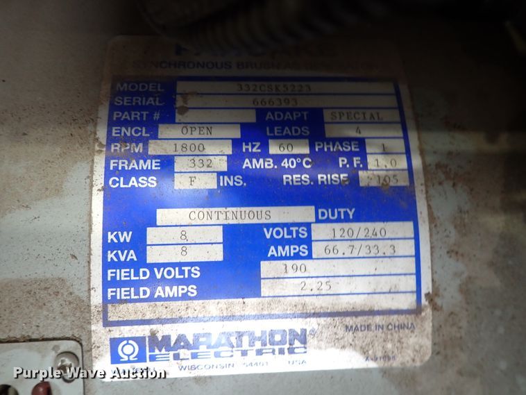 image for item EV9930 Marathon Electric 332CSK5223  generator