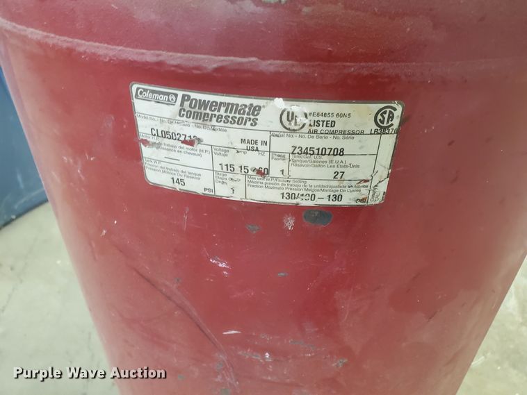 image for item GQ9657 Coleman Powermate  air compressor