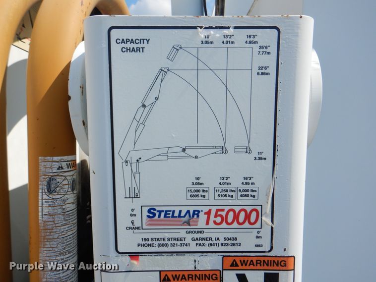 image for item HT9416 2006 International 7400  crane truck with tire grapple