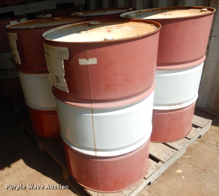 image for item HU9260 (9) 55 gallon drums of 95-140 gear oil