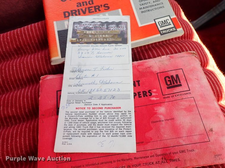 image for item IB9019 1970 GMC 1500  pickup truck