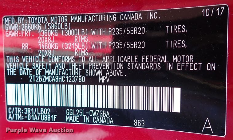 image for item IN9559 2017 Lexus RX350  SUV