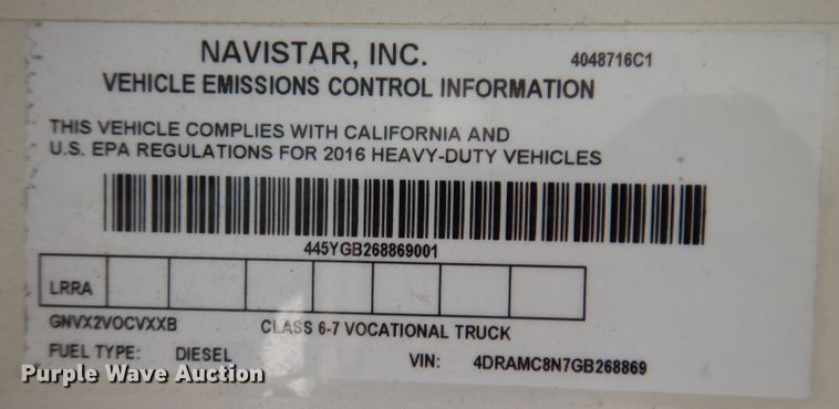 image for item IN9862 2016 International 3000  school bus