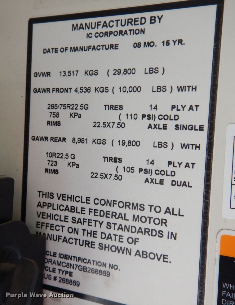 image for item IN9862 2016 International 3000  school bus