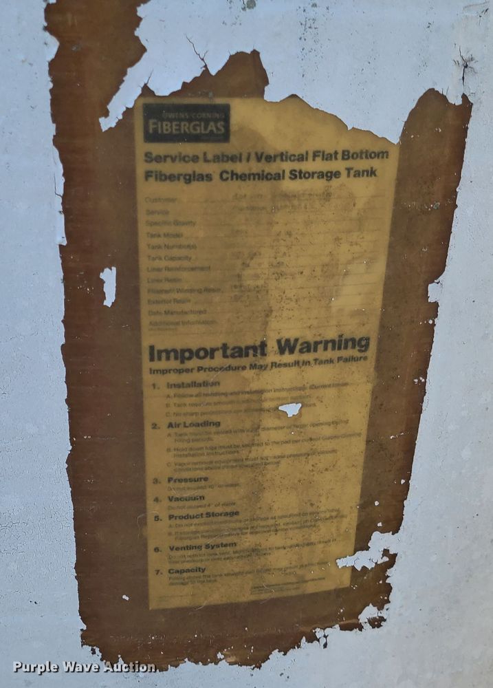image for item IU9308 Owens Corning  fiberglass tank