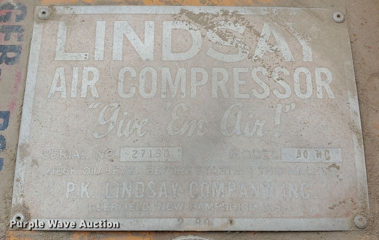 image for item IX9965 Lindsay 80HC  air compressor