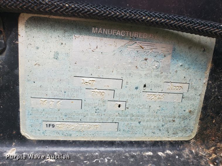 image for item JM9730 2007 Fastline  tilt deck utility trailer