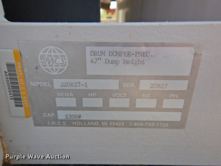 image for item JX9911 IMCS J20827-1 drum dumper