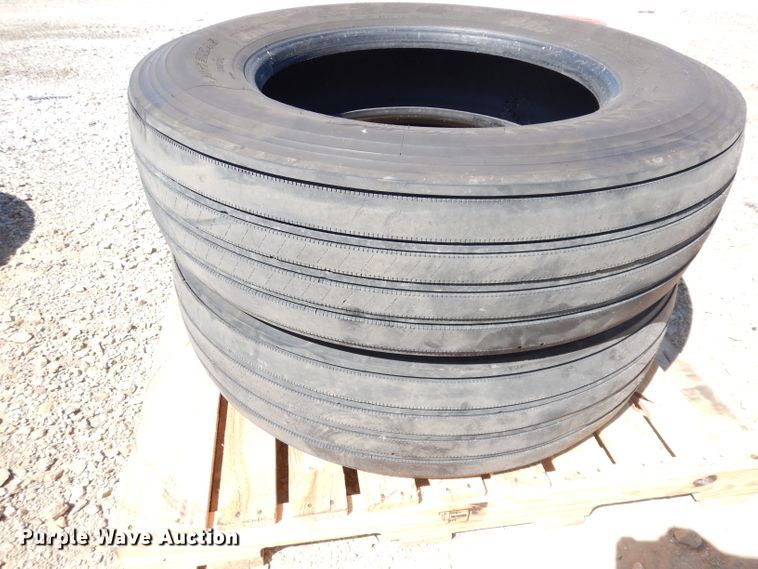 image for item KC9165 (2) Bridgestone 285/75R24.5 tires