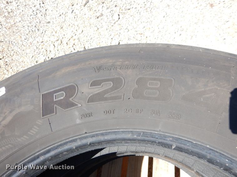 image for item KC9165 (2) Bridgestone 285/75R24.5 tires