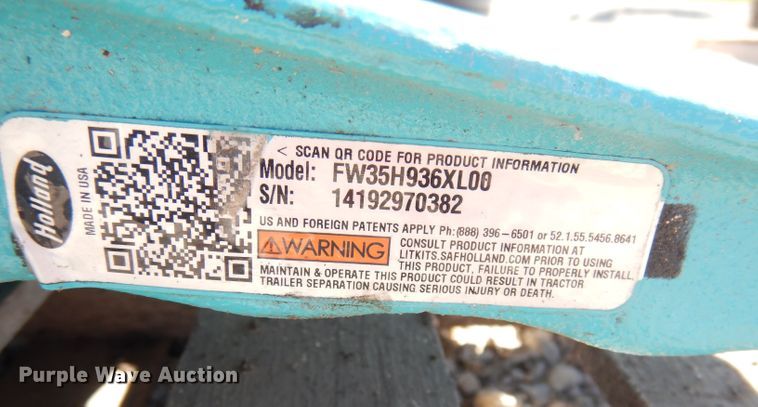 image for item KC9167 2020 Holland FW35H936XL00  fifth wheel plate