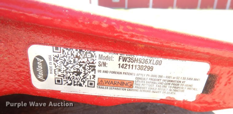 image for item KC9168 2022 Holland FW35H936XL00  fifth wheel plate