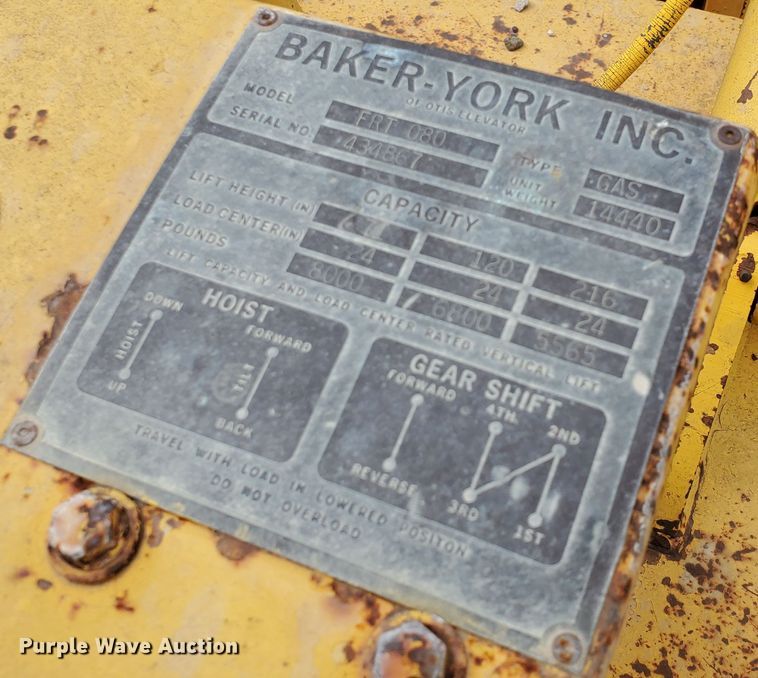 image for item KK9388 Baker-york FRT080  forklift