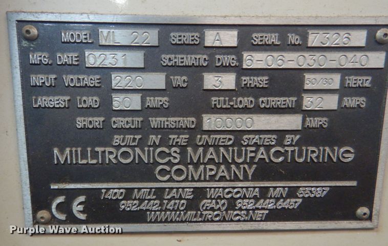 image for item KW9812 Milltronics ML22  lathe