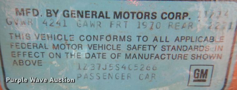 image for item KW9839 1975 Chevrolet Corvette Stingray