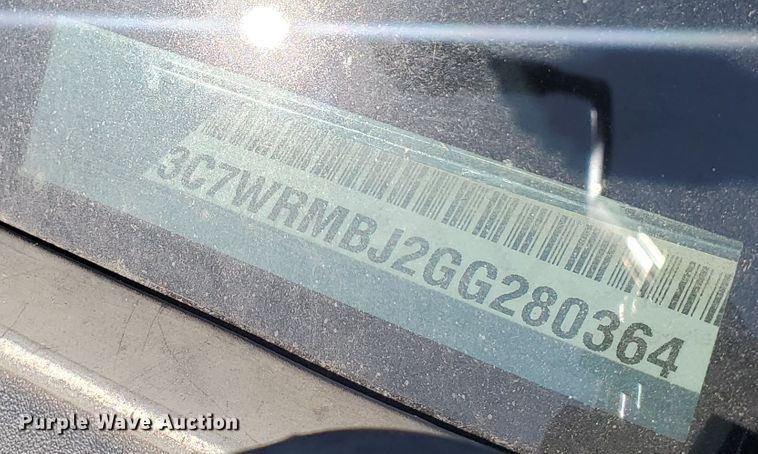 image for item KY9172 2016 Dodge Ram 5500HD  truck cab and chassis