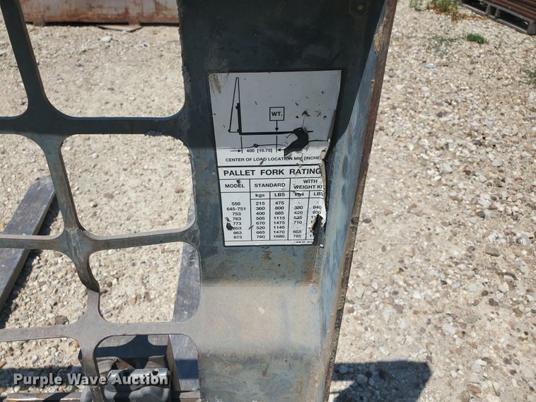 image for item KY9186 Bobcat 42"L skid steer forks