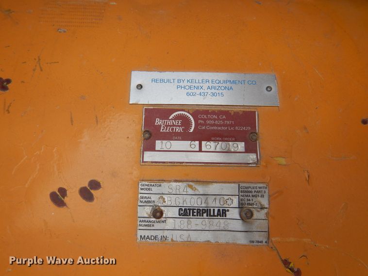 image for item DK2269 2003 Caterpillar 3456-XQ400  generator