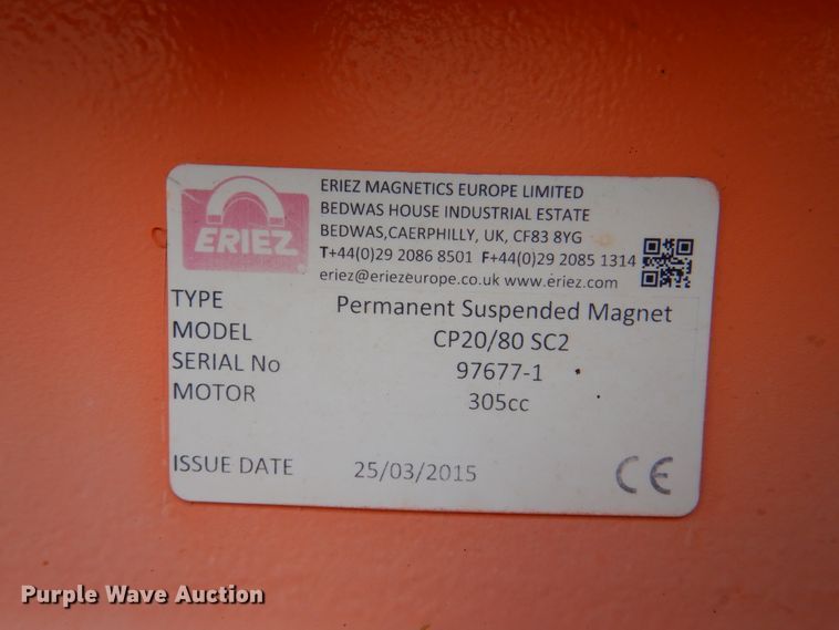 image for item DK2271 2015 Eriez CP20/80SC2  magnet