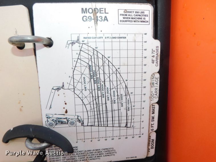 image for item DK8663 2007 JLG G9-43A  telehandler