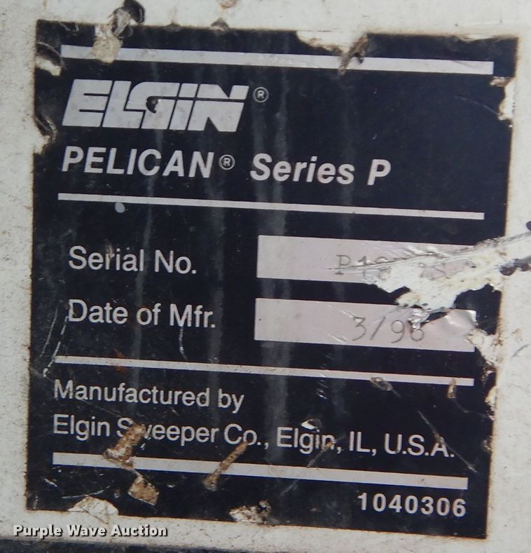 image for item DM0617 1996 Elgin P  street sweeper truck