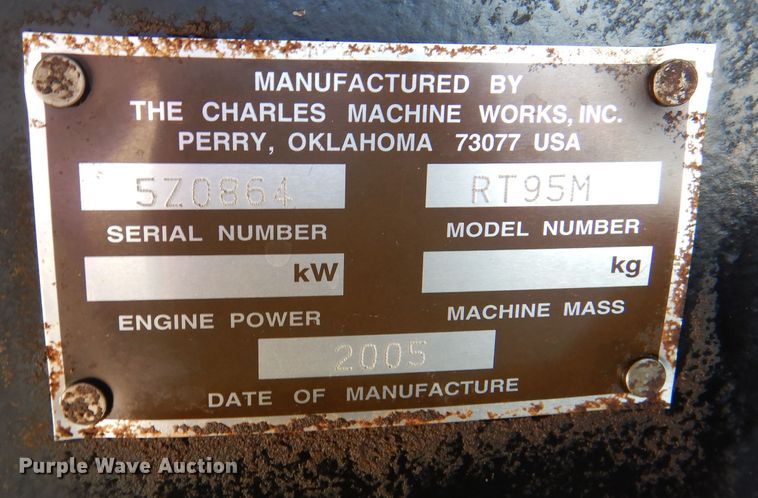 image for item DM1449 2005 Ditch Witch RT95  trencher