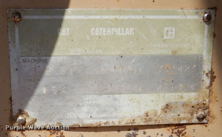 image for item DM3987 1994 Caterpillar 312  mini excavator