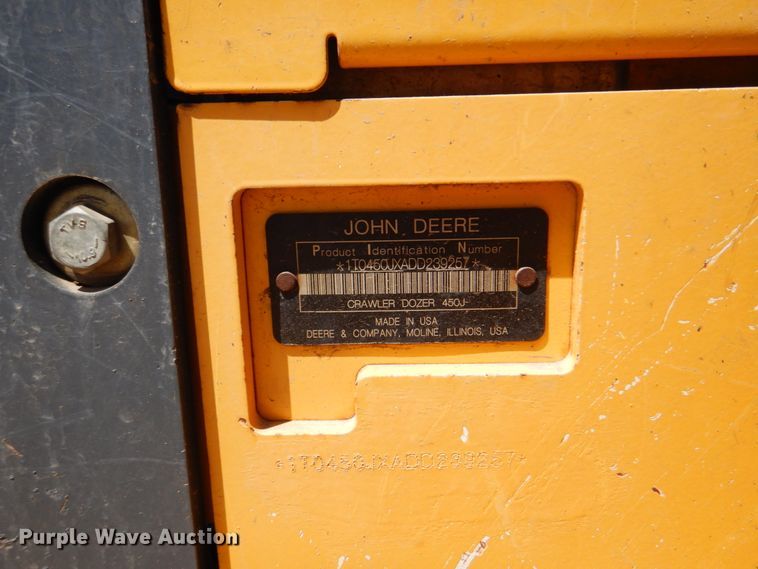 image for item DM3989 2013 John Deere 450J LT  dozer