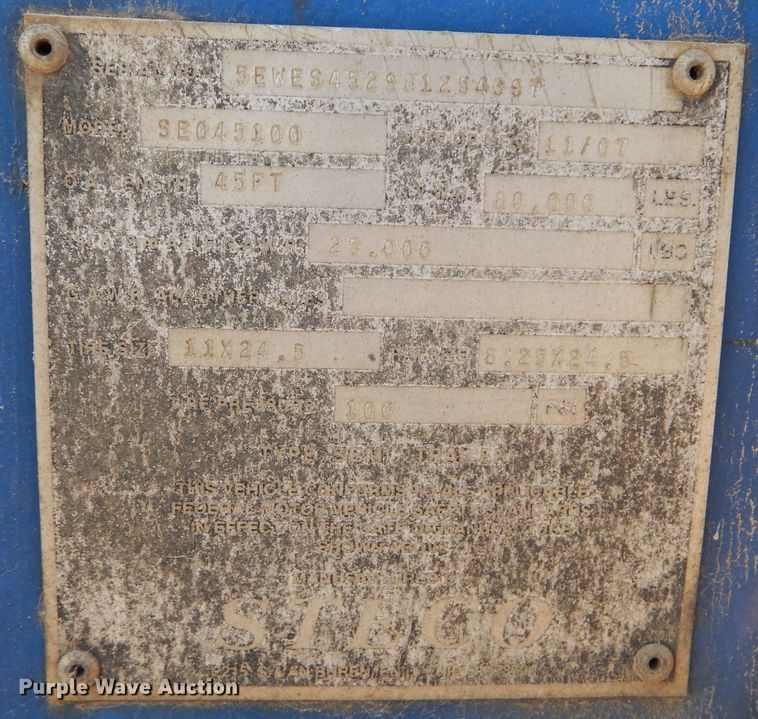 image for item DM4333 2008 Steco SE045  ejection trailer