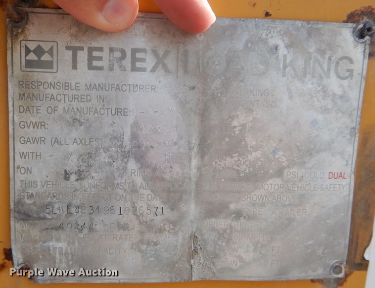 image for item DM4334 2008 Load King 403-4 DFPR  lowboy equipment trailer