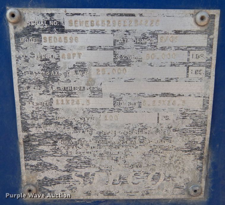 image for item DM4336 2006 Steco SE045  ejection trailer