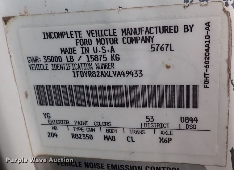 image for item DM5014 1990 Ford LN8000  sewer jetter truck