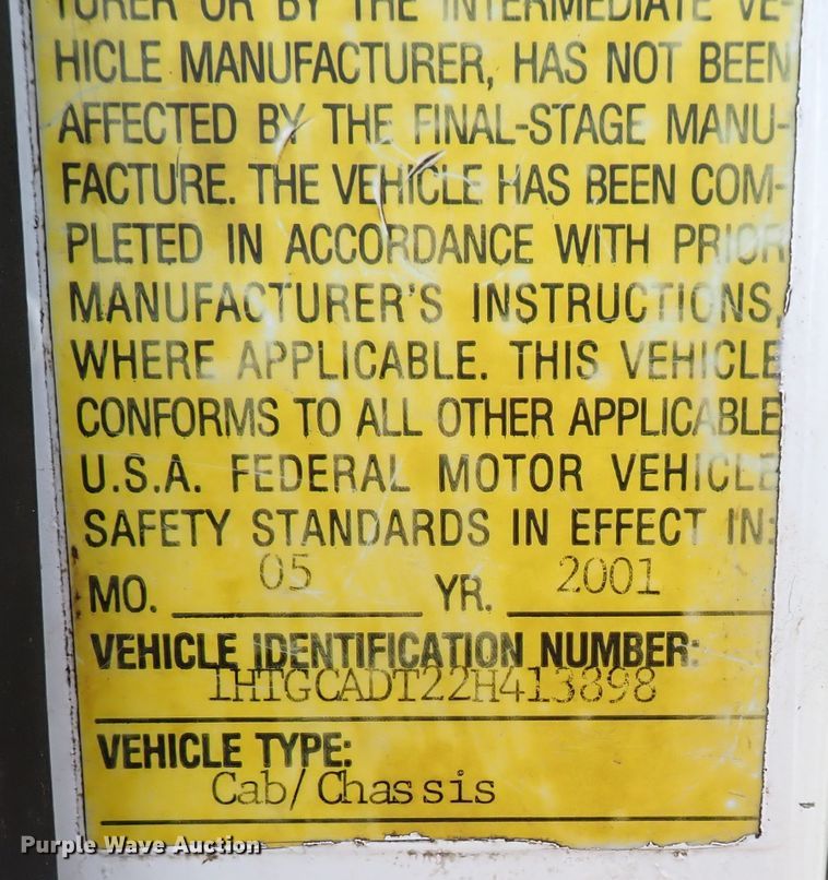 image for item DM5015 2002 International 2554  sewer jetter truck