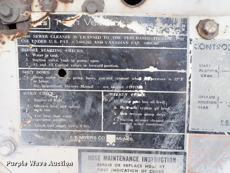 image for item DM5016 1985 Chevrolet C70  sewer jetter truck