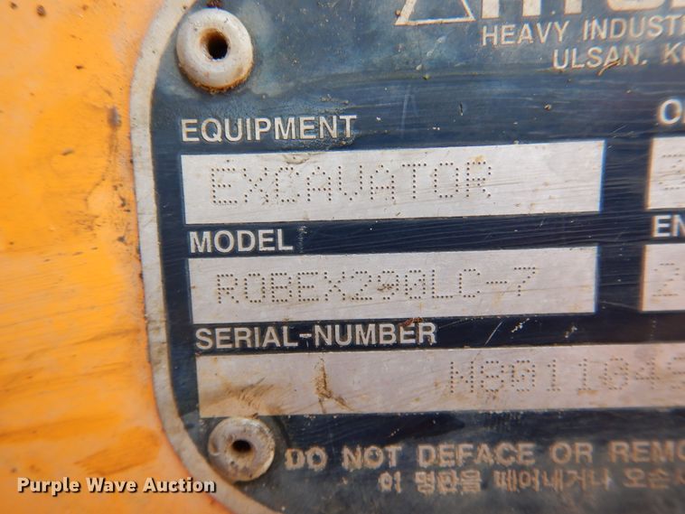 image for item DM6411 2004 Hyundai Robex 290-LC-7  long reach excavator