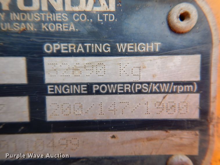 image for item DM6411 2004 Hyundai Robex 290-LC-7  long reach excavator