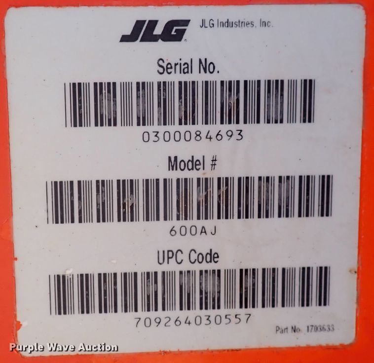 image for item DN1943 2005 JLG 600AJ  boom lift