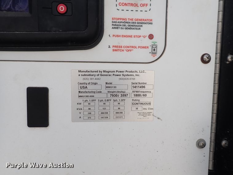 image for item DN2002 Magnum MMG130  generator