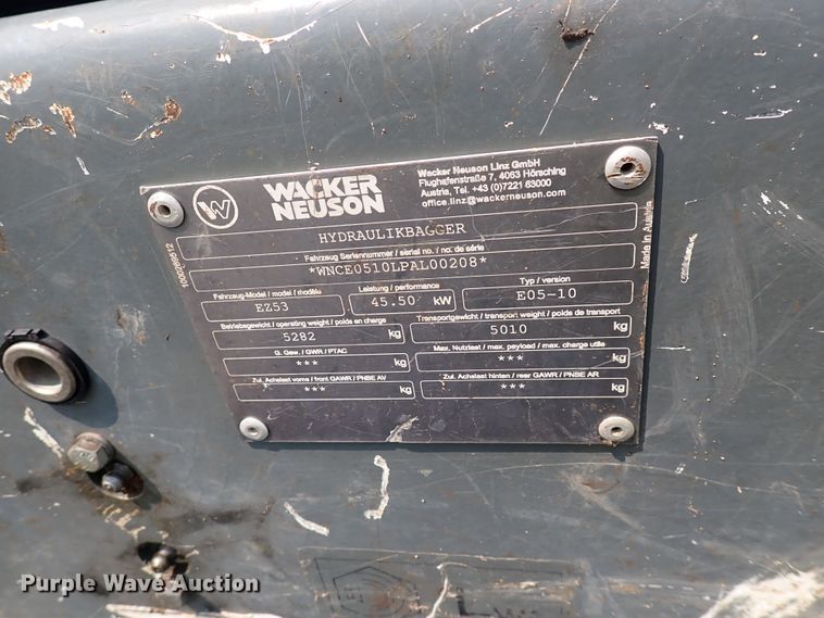 image for item DN2005 Wacker Neuson EZ53  mini excavator