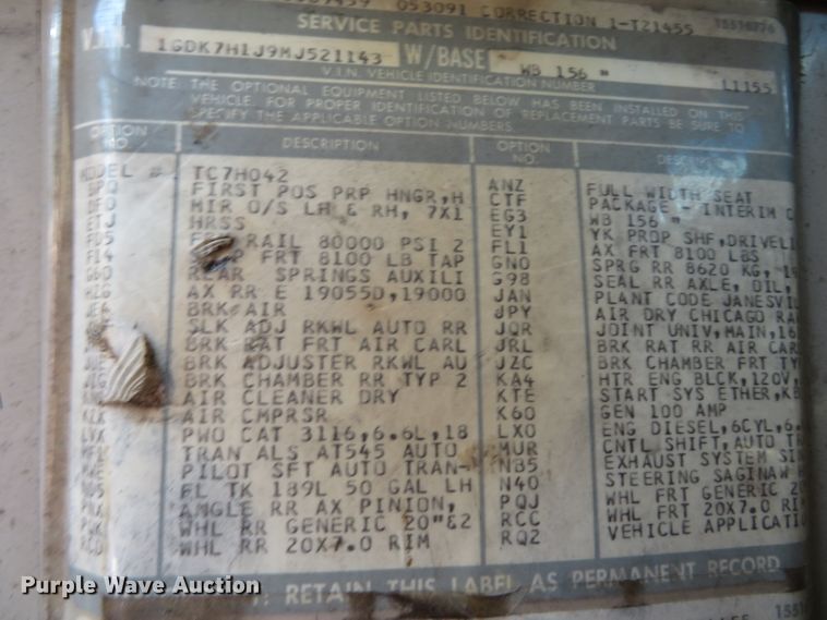 image for item DN5967 1991 GMC Top Kick  dump truck